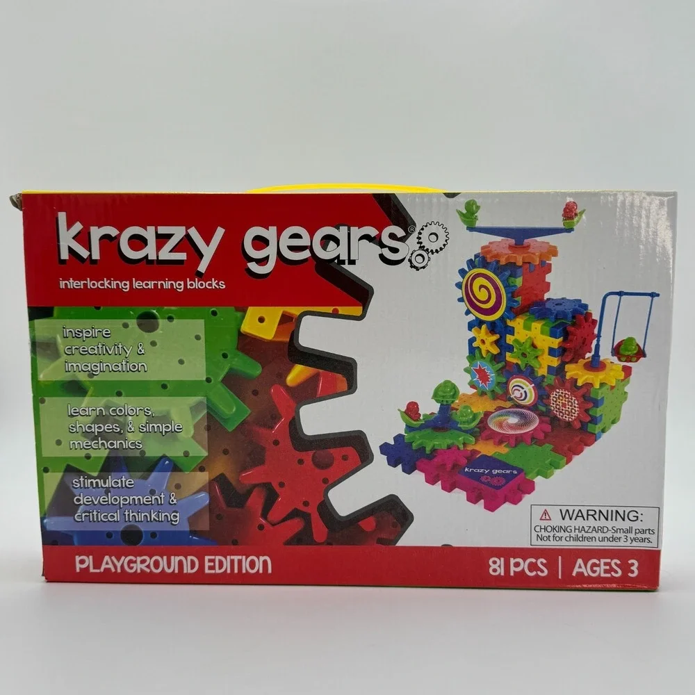NIB Krazy Gears 81 Pc Interlocking Learning Blocks Playground Edition